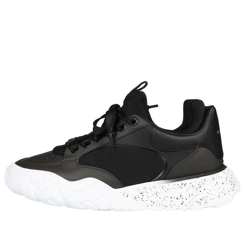 Alexander McQueen Court Tech Leather Sneakers 'Black White' 727366WIAAU1558 sold by KicksCrew