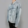 Palm Angels Logo Over Button-Up Denim Jacket 'Light Blue' PMYE006R203430017310 sold by KicksCrew