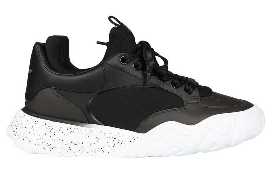 Alexander McQueen Court Tech Leather Sneakers 'Black White' 727366WIAAU1558 sold by KicksCrew product image thumbnail 2