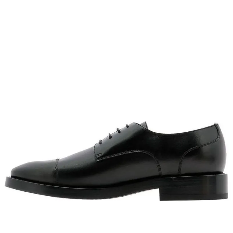 Balenciaga Logo Cap Toe Derby Shoes 'Black' 590716WA7201000 sold by KicksCrew