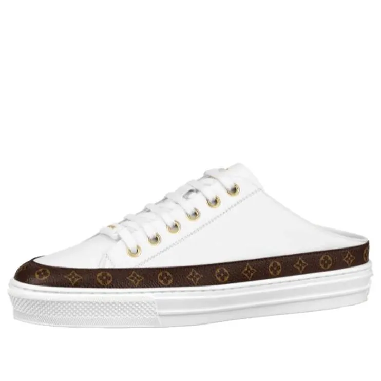 (WMNS) LOUIS VUITTON Stellar Mules 'White Brown' 1A8NEB sold by KicksCrew