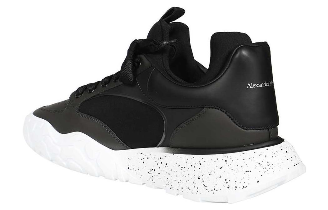 Alexander McQueen Court Tech Leather Sneakers 'Black White' 727366WIAAU1558 sold by KicksCrew product image thumbnail 4