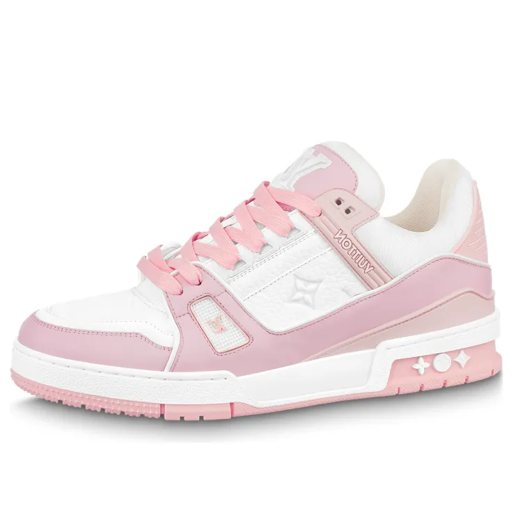 LOUIS VUITTON LV Trainers 'White Pale Pink' 1ABOEE sold by KicksCrew