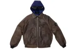 Supreme x STONE ISLAND FW23 Week10 Leather Bomber Jacket 'Brown' SUP-FW23-165 sold by KicksCrew