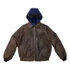 Supreme x STONE ISLAND FW23 Week10 Leather Bomber Jacket 'Brown' SUP-FW23-165 sold by KicksCrew