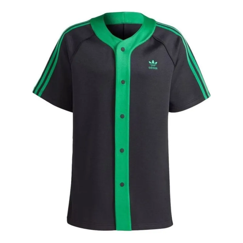 Adidas Adicolor Classics+ Short Sleeve Shirts (Gender Neutral) 'Black Green' II5782 sold by KicksCrew