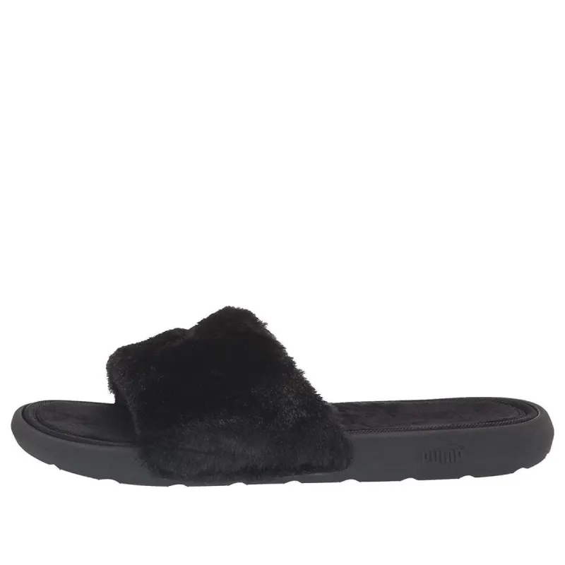 PUMA Cool Cat Fluffy Slides 'Black' 38427301 sold by KicksCrew