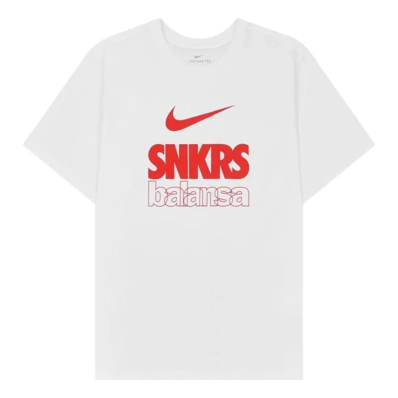 Nike x Balansa SNKRS T-Shirt 'White' CZ6367-100 sold by KicksCrew