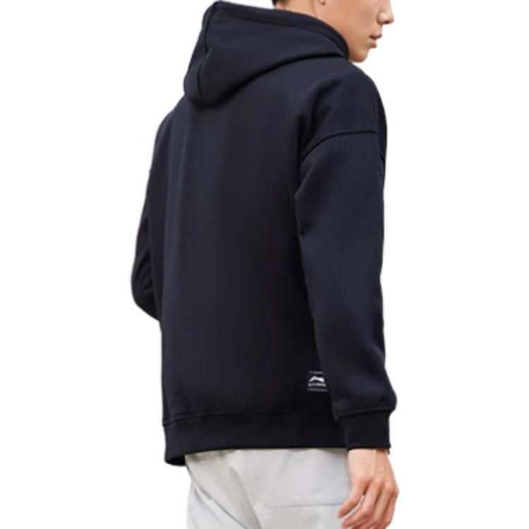 Li-Ning I Never Walk Backwards Graphic Hoodie 'Black' AWDR857-4 sold by KicksCrew product image thumbnail 5
