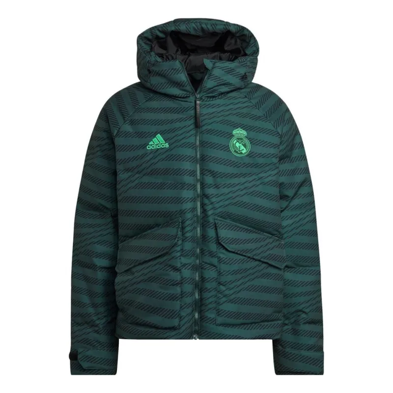 Adidas Real Madrid Down Jackets 'Green Black' HD1335 sold by KicksCrew