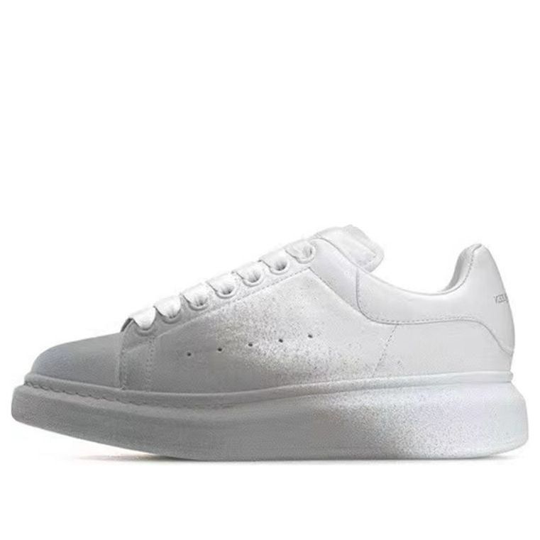 (WMNS) Alexander McQueen Oversized Sneaker 'White Grey Velvet Spray' 586388WHWM29705 sold by KicksCrew