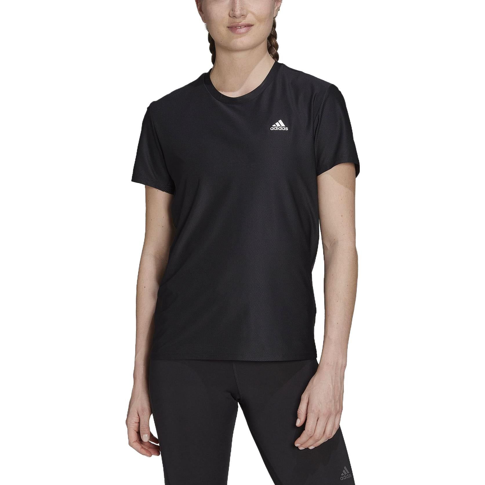 (WMNS) adidas Runner Running T-Shirt 'Black' HC6332 sold by KicksCrew product image thumbnail 2