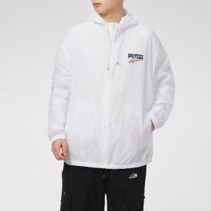 Puma Decor 8 Lightweight Woven Jacket 'White Blue Red' 531487-02 sold by KicksCrew