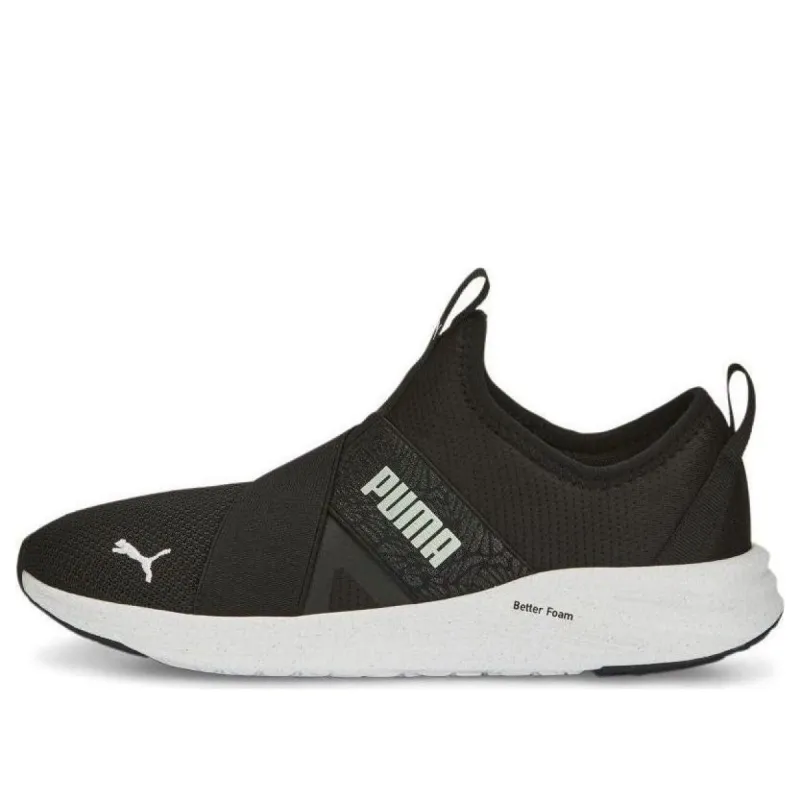 (WMNS) PUMA Better Foam Prowl Slip Nova Sneakers 'Black White' 377938-01 sold by KicksCrew