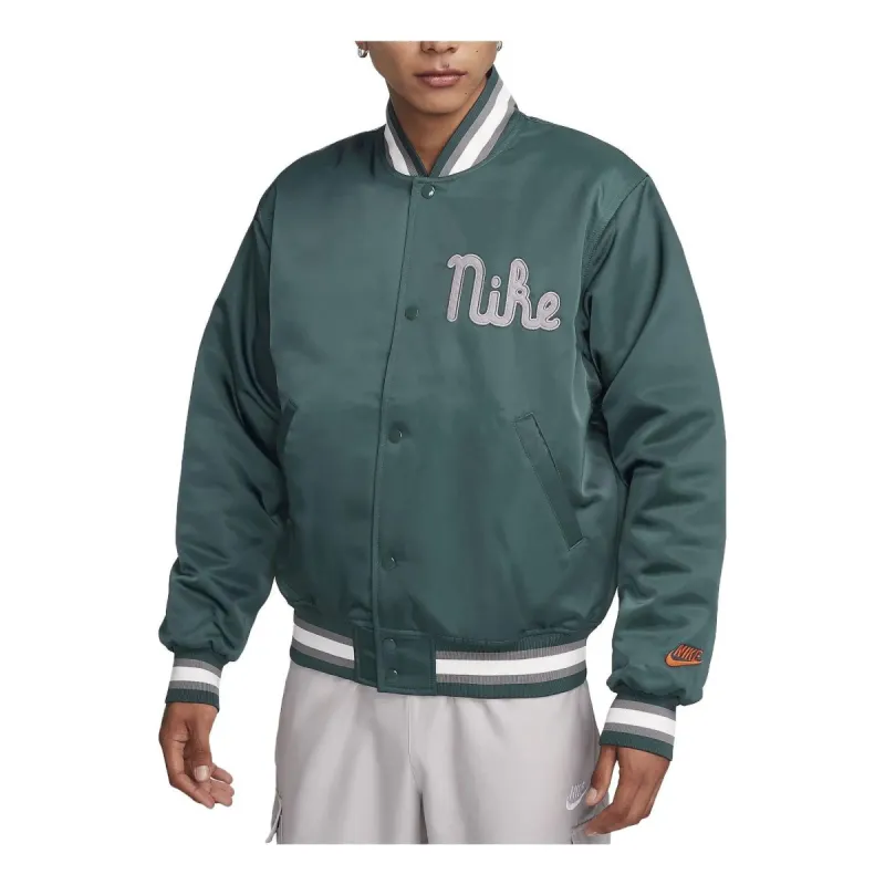 Nike Dugout Loose Satin Jacket 'Green' FQ7970-328 sold by KicksCrew