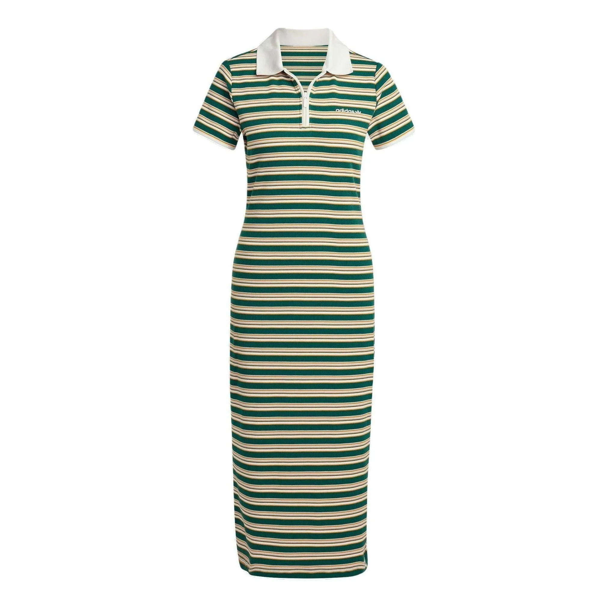 (WMNS) adidas '80S Stripes Dress 'Green Yellow White' JC6178 sold by KicksCrew