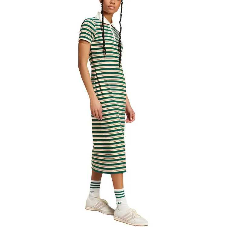(WMNS) adidas '80S Stripes Dress 'Green Yellow White' JC6178 sold by KicksCrew product image thumbnail 2
