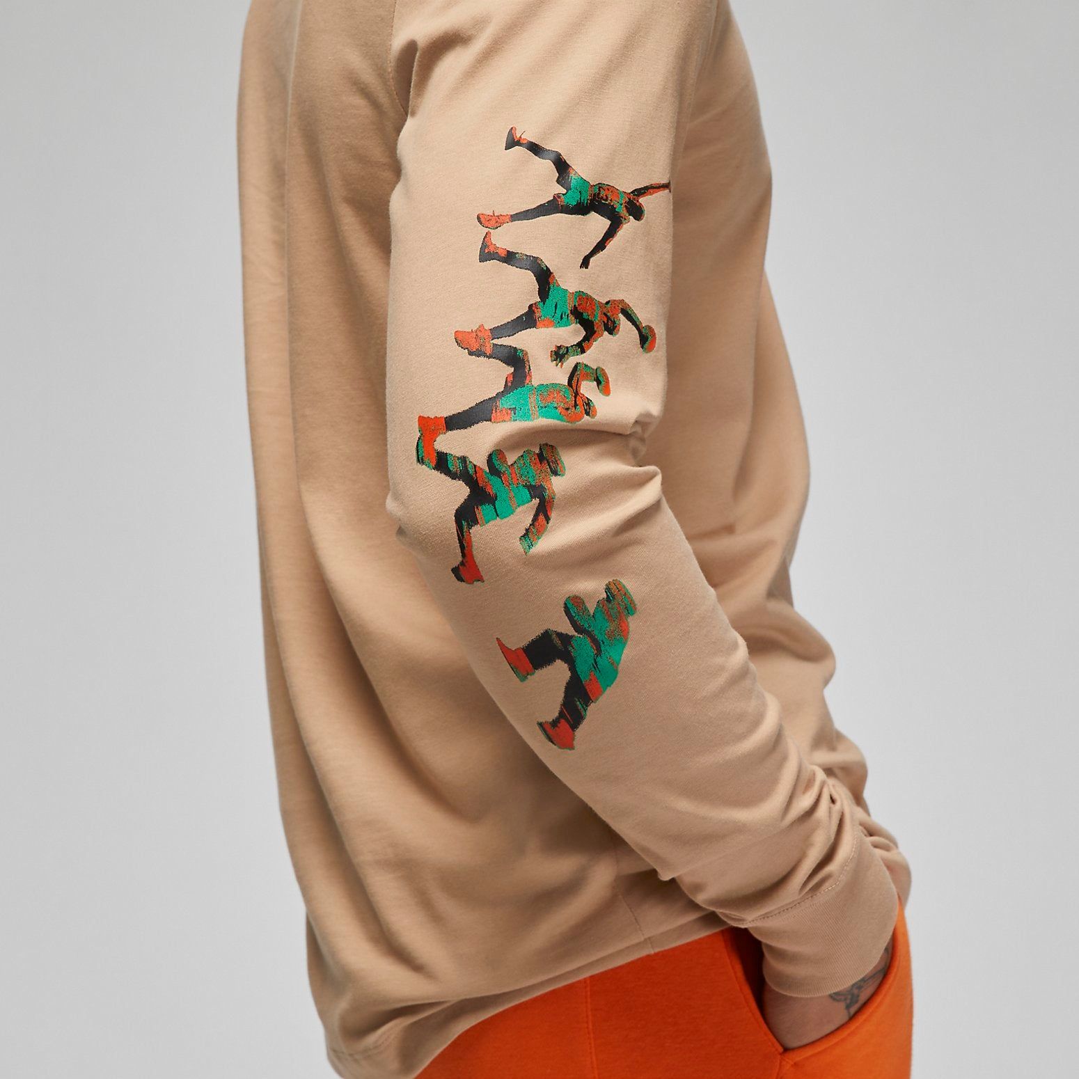 Air Jordan Brand Long-Sleeve T-Shirt 'Khaki' FB7455-200 sold by KicksCrew product image thumbnail 2