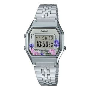 Casio Youth Vintage Digital Watch 'Silver Floral' LA680WA-4C sold by KicksCrew