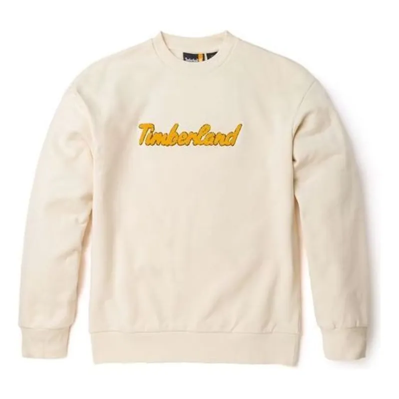 (WMNS) Timberland Logo Crewneck Sweatshirt 'White' A6HV5-V04 sold by KicksCrew