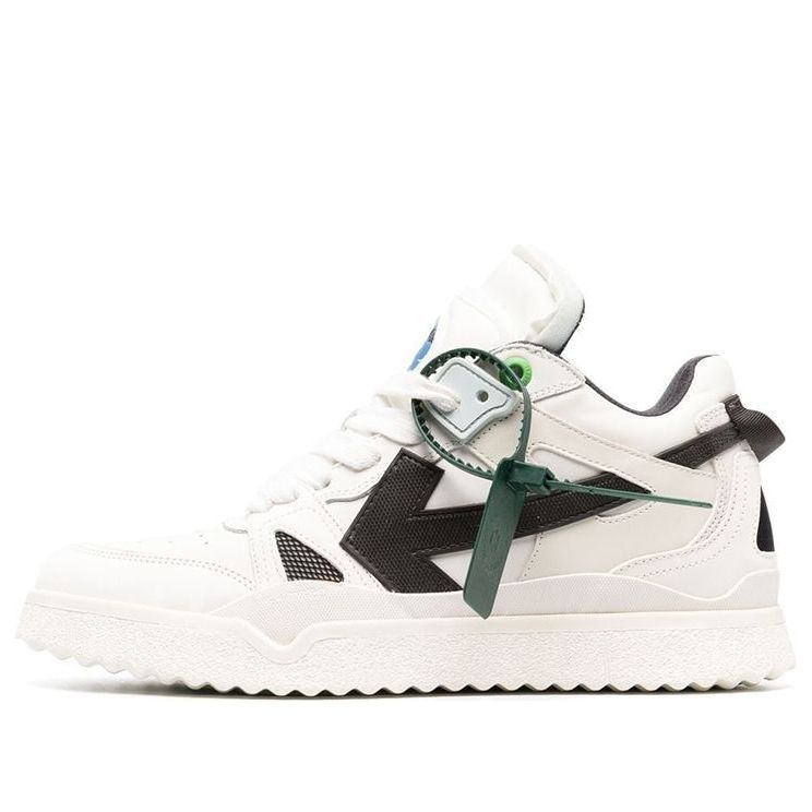 Off-White Sponge Mid-Top Sneakers 'White Black' OMIA234F22LEA0010110 sold by KicksCrew