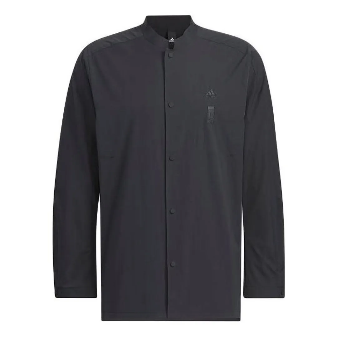 adidas Premium Woven Sport Long Sleeve Shirt 'Black' IW1510 sold by KicksCrew