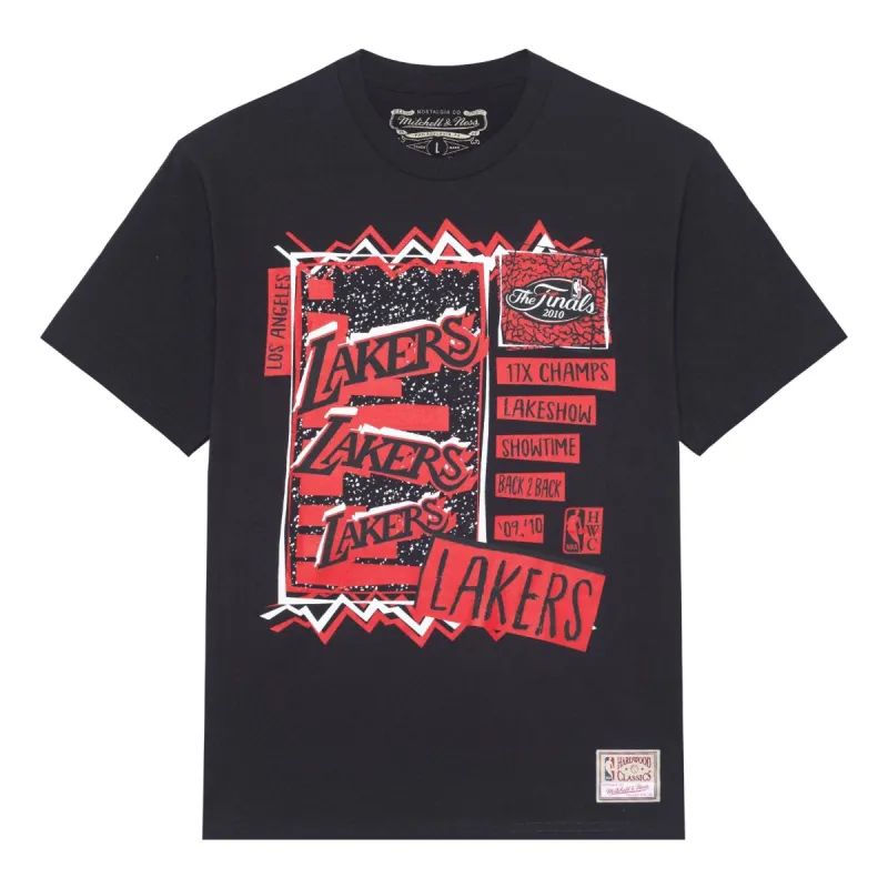Mitchell & Ness x NBA Los Angeles Lakers The Finals 2010 Championship T-shirt 'Black' BMTRSH22101-LALBLCK sold by KicksCrew