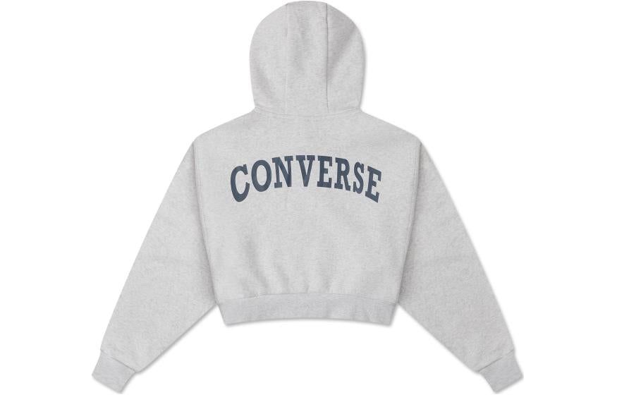 (WMNS) Converse Retro Chuck Hoodie 'LT Retro Grey Heather' 10026150-A02 sold by KicksCrew product image thumbnail 2