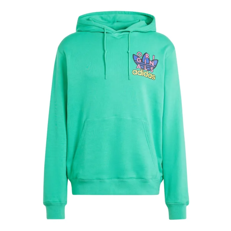 adidas Originals Trefoil Graphic Hoodie 'Surf Green' IM9685 sold by KicksCrew