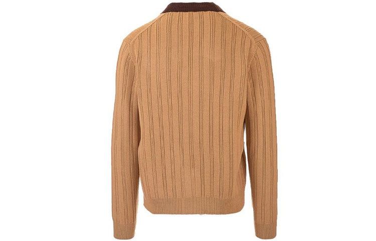 Gucci Rib Knit Wool Cardigan With Gucci Label 'Camel' 646809-XKBQT-2668 sold by KicksCrew product image thumbnail 2