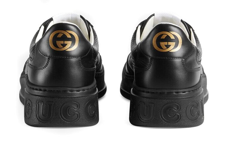 Gucci GG Embossed Sneaker 'Black Leather' 669582-1XL10-1000 sold by KicksCrew product image thumbnail 4
