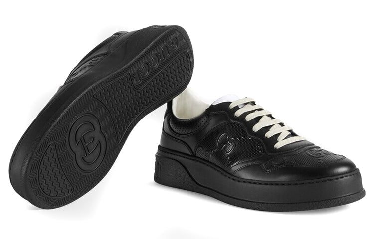 Gucci GG Embossed Sneaker 'Black Leather' 669582-1XL10-1000 sold by KicksCrew product image thumbnail 5