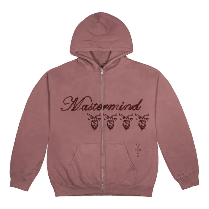 Travis Scott Cactus Jack S22 For Mastermind Skull Zip Up Hoodie 'Washed Red' CJFM-HZ07 sold by KicksCrew