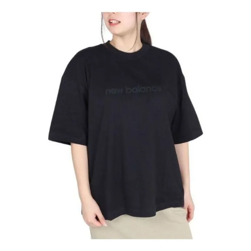 (WMNS) New Balance Hyper Density Jersey Oversized T-shirt 'Black' WT41555-BK sold by KicksCrew