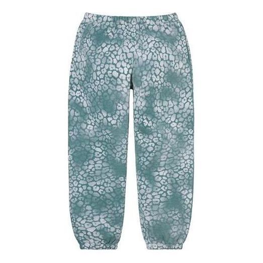 Supreme Bleached Leopard Sweatpants 'Teal' SUP-FW21-385 sold by KicksCrew