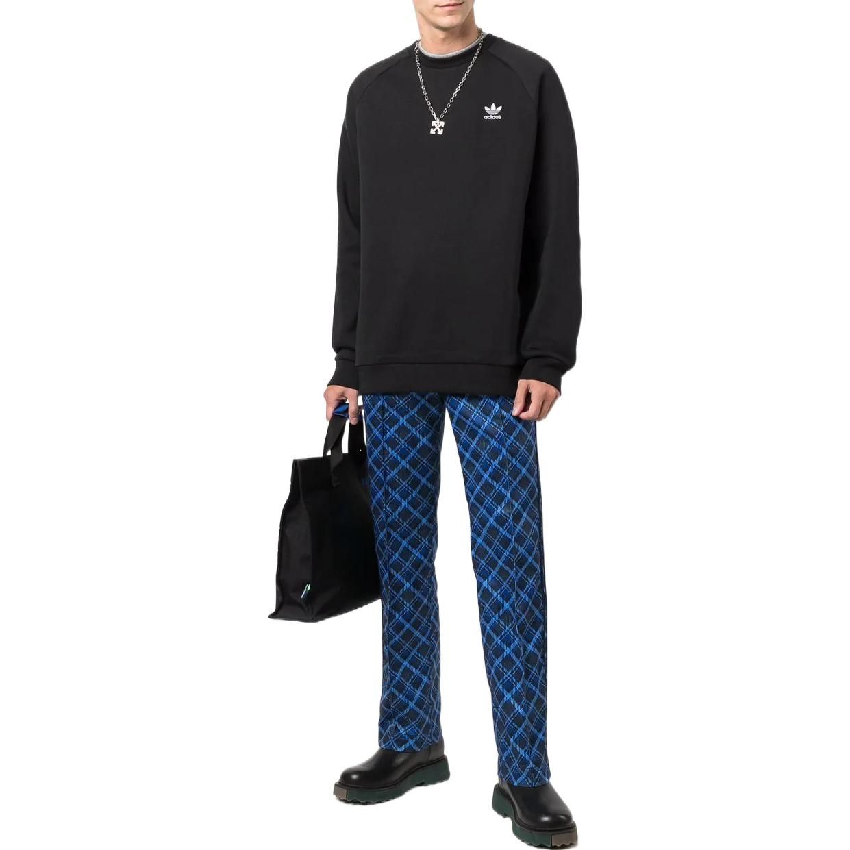 adidas originals Adicolor Essentials Trefoil Crewneck Sweatshirt 'Black' H34645 sold by KicksCrew product image thumbnail 2