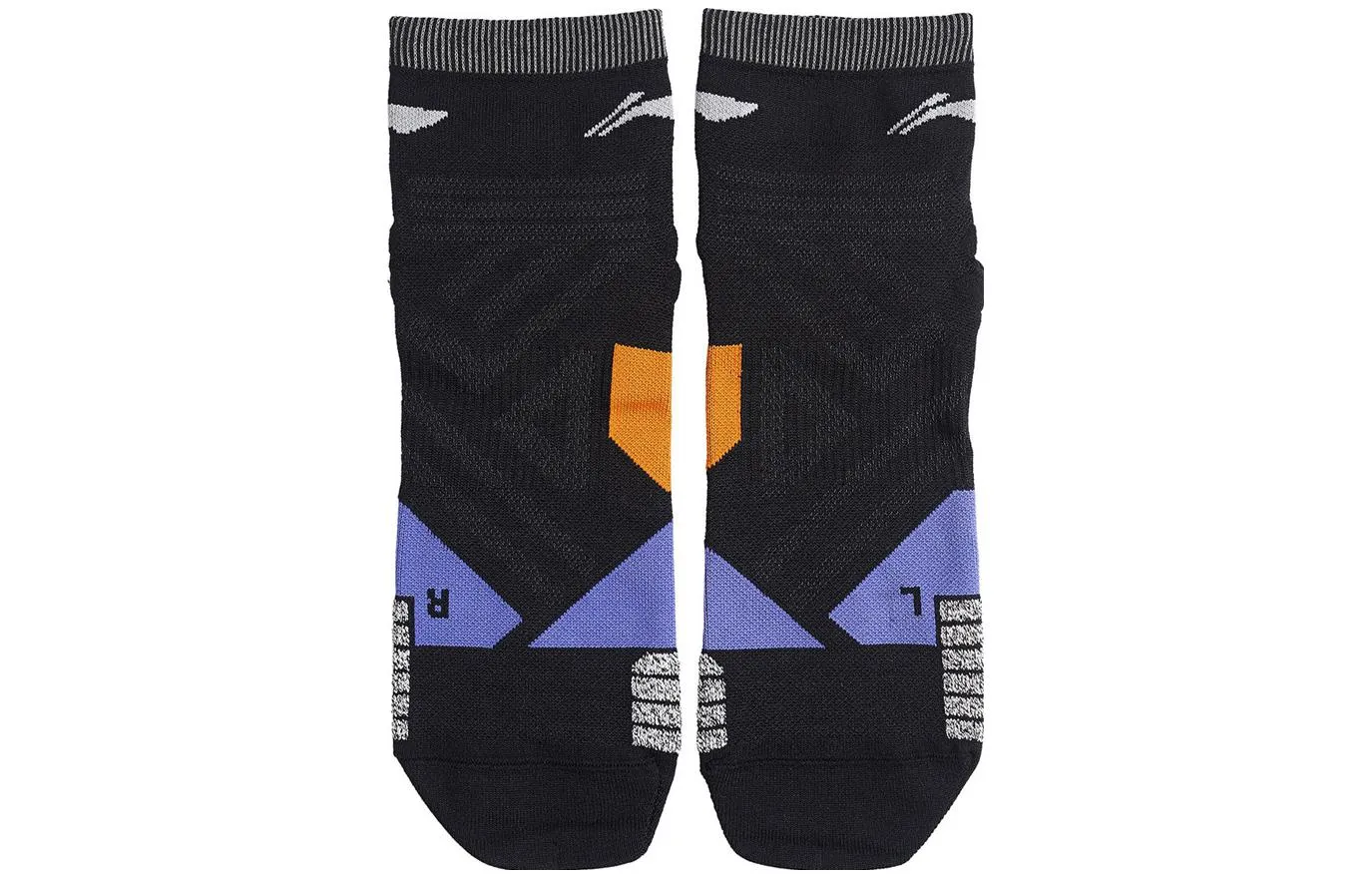 Li-Ning Running Short Socks 'Black Purple' AWSS235-1 sold by KicksCrew product image thumbnail 2