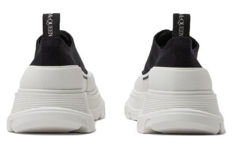 (WMNS) Alexander McQueen Tread Slick Lace Up Low 'Black White' 633902WHBGU1071 sold by KicksCrew