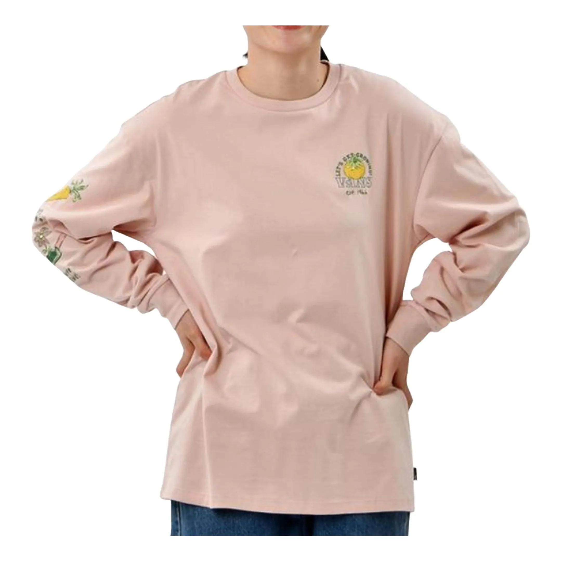 (WMNS) Vans Growth Garden Long Sleeve T-Shirt 'Pink' VN0007AMBQL sold by KicksCrew product image thumbnail 3