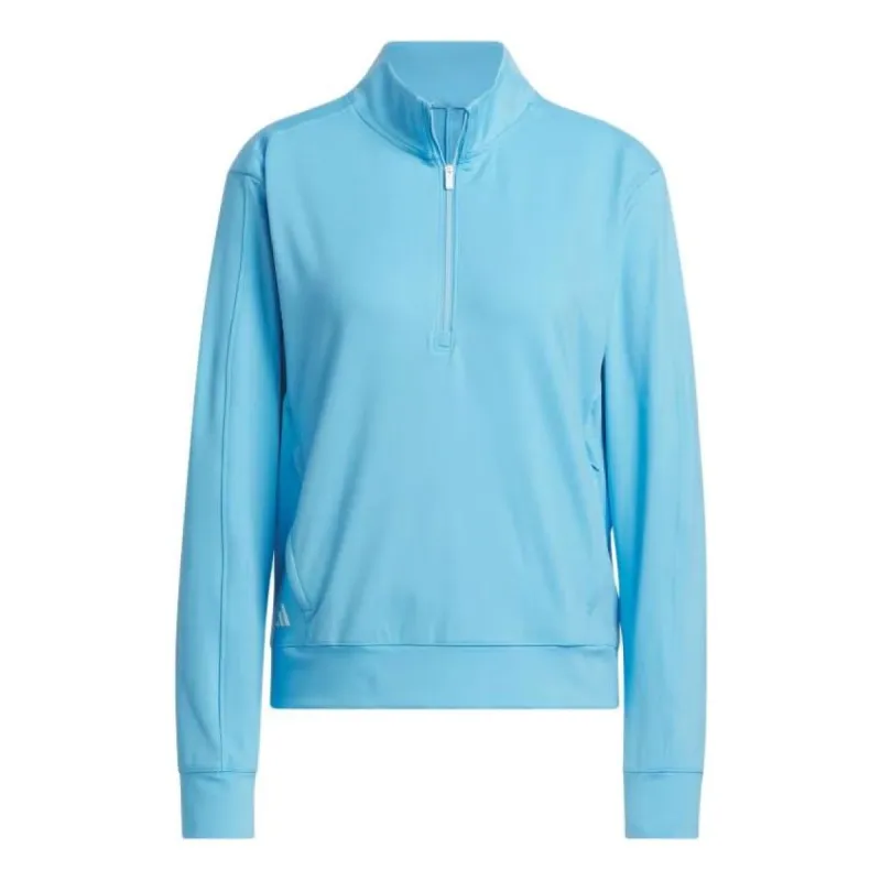 (WMNS) adidas Ultimate365 Half-Zip Layering Top 'Light Blue' IP4269 sold by KicksCrew