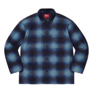 Supreme Shadow Plaid Fleece Shirt 'Blue Black' SUP-FW20-241 sold by KicksCrew