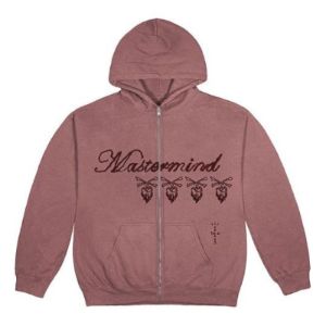 Travis Scott Cactus Jack For Mastermind Skull Zip Up Hoodie 'Washed Red' CJFN-SS25 sold by KicksCrew