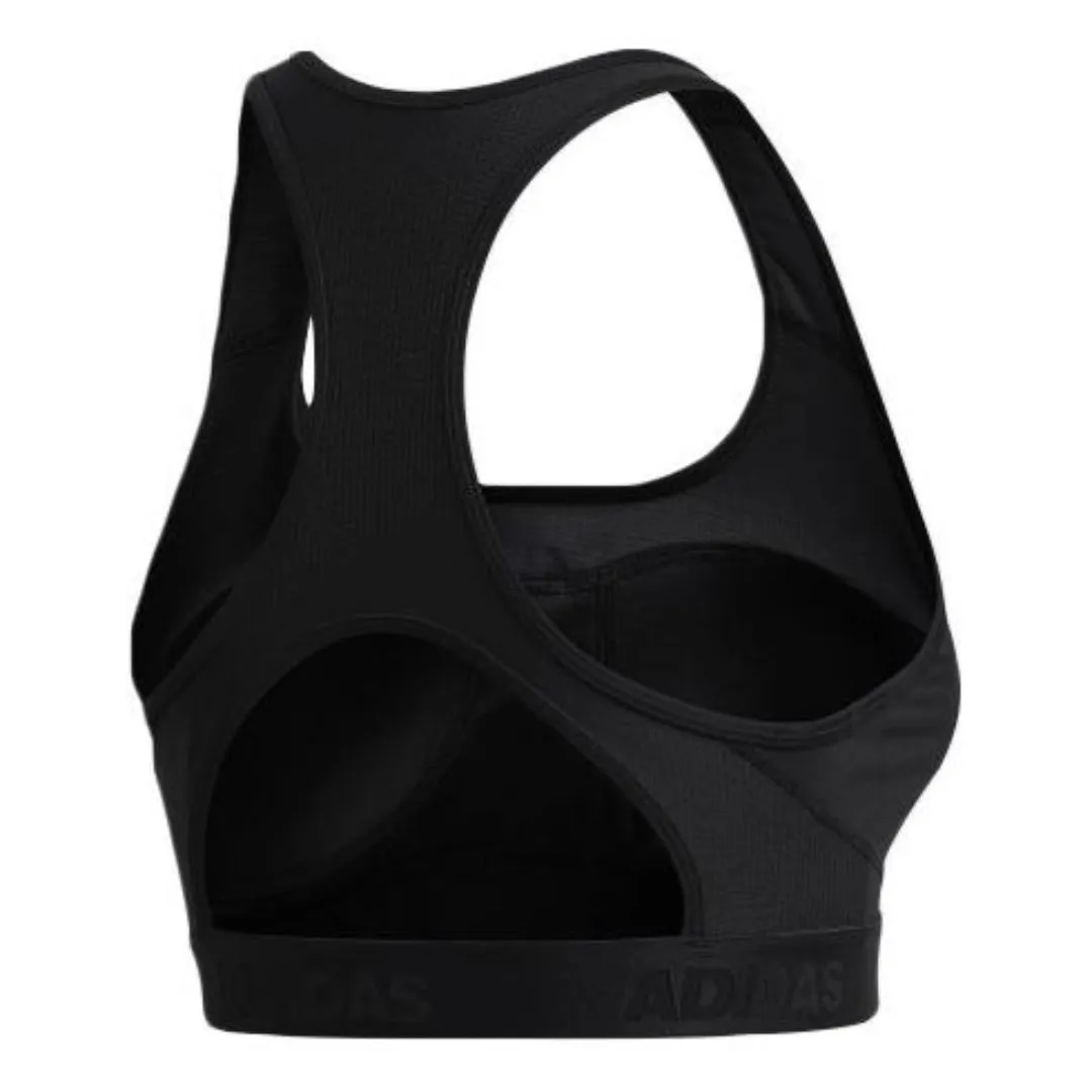 (WMNS) adidas Don't Rest Alphaskin Sport+ Padded 3-Stripes Bra 'Black' Asia Sizing DT4026 sold by KicksCrew product image thumbnail 2