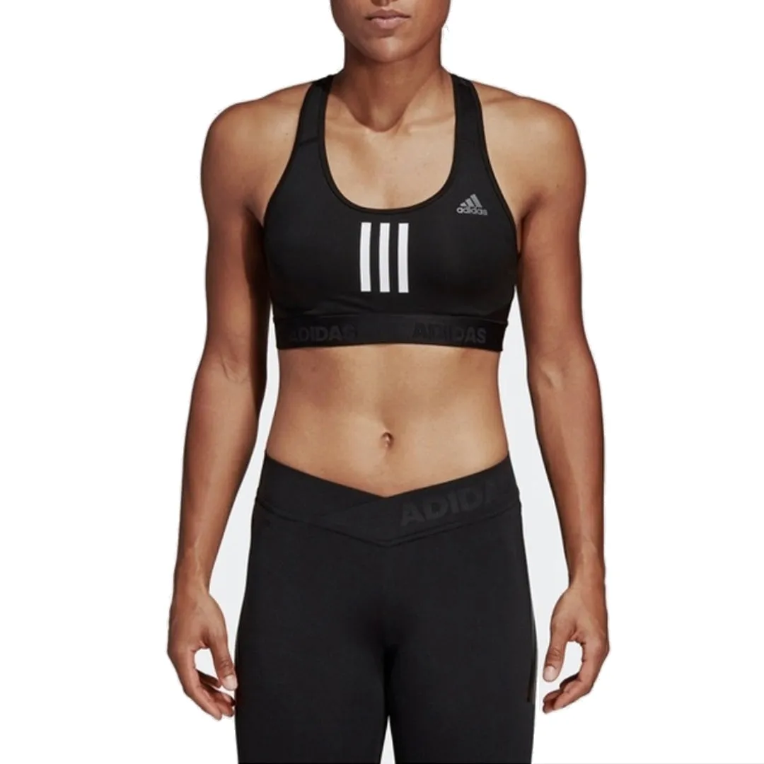 (WMNS) adidas Don't Rest Alphaskin Sport+ Padded 3-Stripes Bra 'Black' Asia Sizing DT4026 sold by KicksCrew product image thumbnail 3