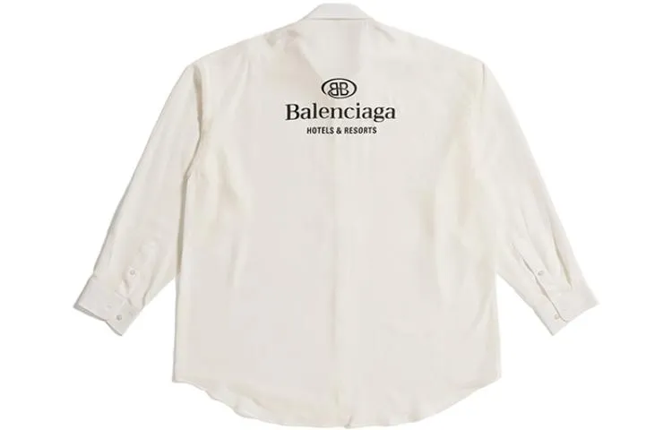 (WMNS) Balenciaga Hotel & Resort Shirt 'White' 722317TAN019000 sold by KicksCrew product image thumbnail 2