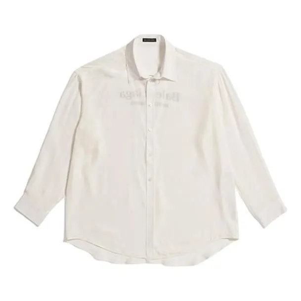 (WMNS) Balenciaga Hotel & Resort Shirt 'White' 722317TAN019000 sold by KicksCrew