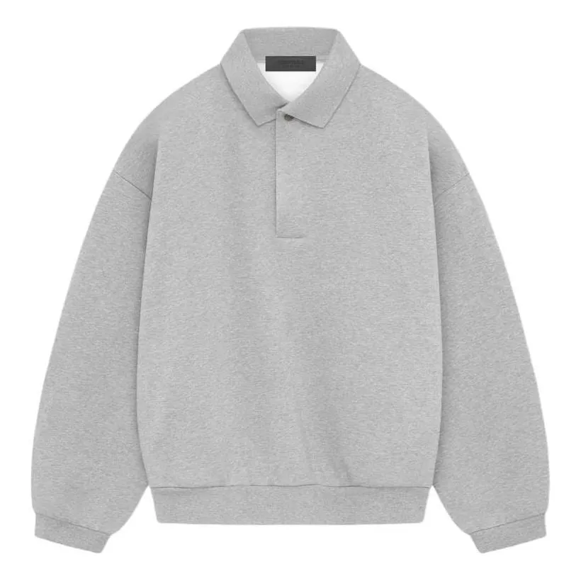 Fear of God Essentials SS24 Long Sleeve Polo Shirt 'Light Heather Grey' 192SP244396F sold by KicksCrew