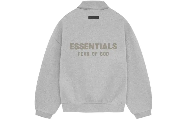 Fear of God Essentials SS24 Long Sleeve Polo Shirt 'Light Heather Grey' 192SP244396F sold by KicksCrew product image thumbnail 2