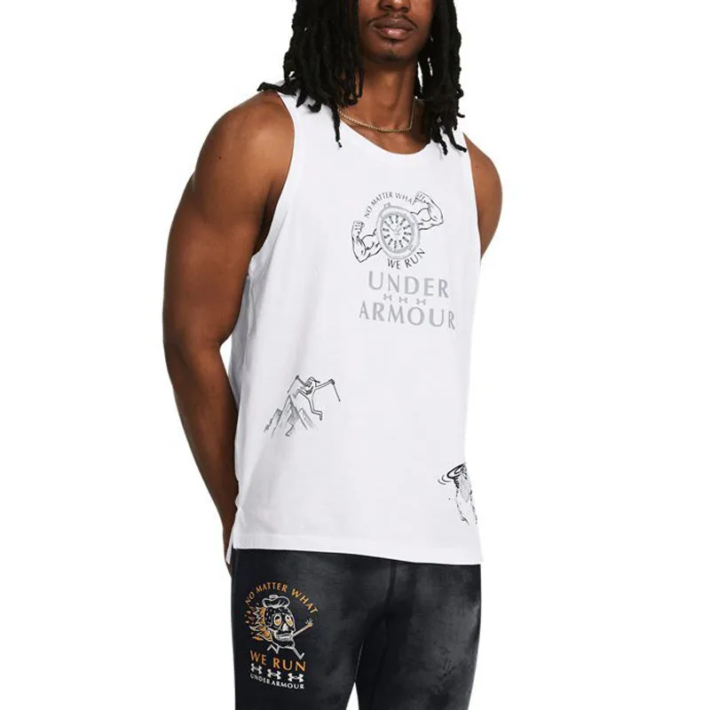 Under Armour We Run Singlet 'White' 1383413-100 sold by KicksCrew product image thumbnail 3