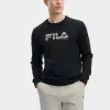 FILA Core Design Museum Denmark White Line Blue Pullover Sweater 'Black' F11M342211F-BK sold by KicksCrew